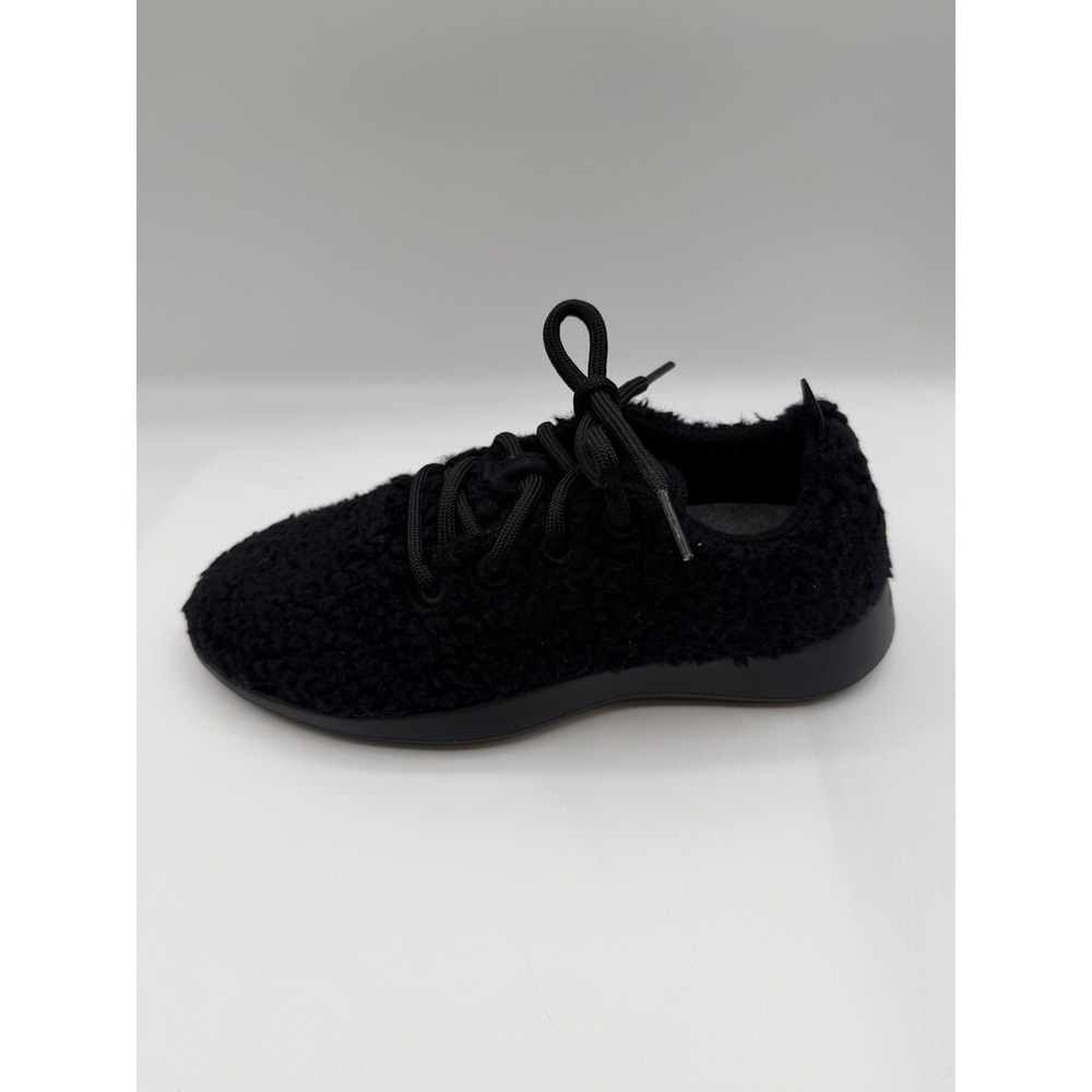 Allbirds Wool Runner Fluffs Sneaker, Women's 7,Natural Black,Black Sole,NEW/DEFS